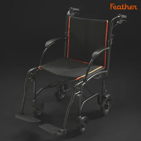 Feather Feather 18" Transport Chair with Hand Brakes