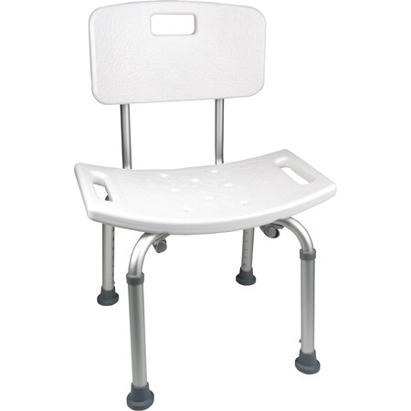 Compass Health SHOWER BENCH W/ BACK 300 LB CAP