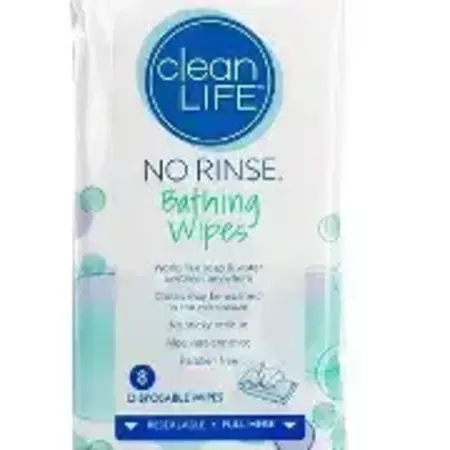 Clean Life Products No Rinse Bathing Wipes