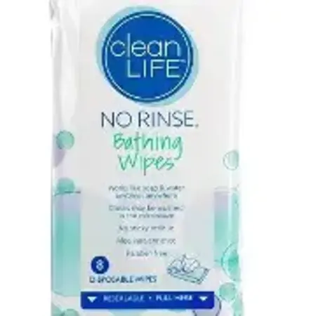 Clean Life Products No Rinse Bathing Wipes