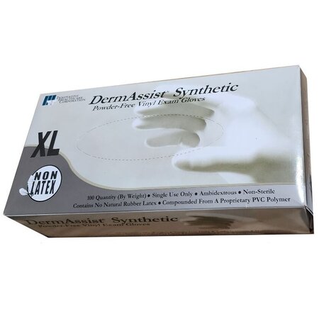 DermAssist Powder-Free Vinyl Exam Gloves Large- Case