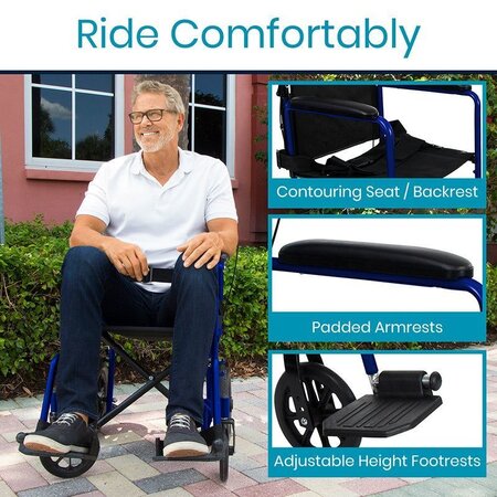 Vive Health Transport Wheelchair Black