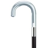 Harvy Canes Mens Crook Handle Lucite Black Shaft