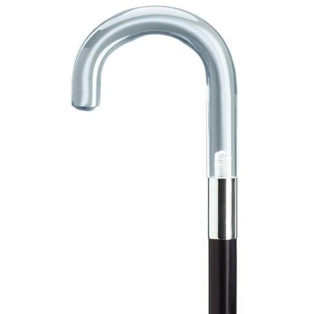 Harvy Canes Mens Crook Handle Lucite Black Shaft