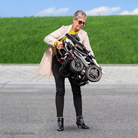 Pride Mobility Jazzy Passport Carbon Fiber White