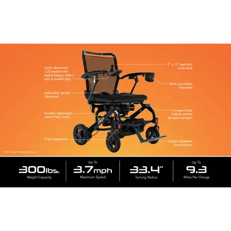 Pride Mobility Jazzy Carbon 27 - Black Cherry