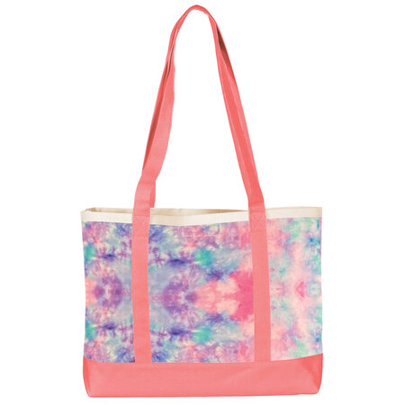 PRESTIGE MEDICAL Large Tote Bag- Tie Dye Pastel Pink