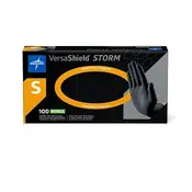 Medline Industries VersaShield Black Nitrile Gloves Small