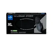 Medline Industries VersaShield Black Nitrile Gloves XLarge