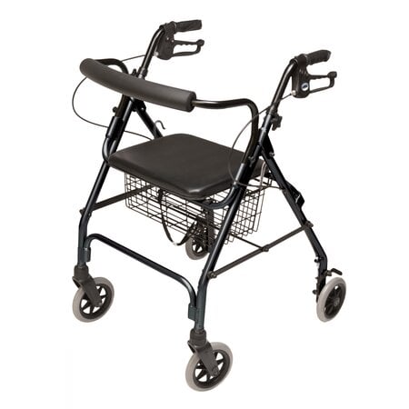 Lumex WalkAbout Lite Aluminum Rollator Black Standard
