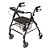 Lumex WalkAbout Lite Aluminum Rollator Black Standard