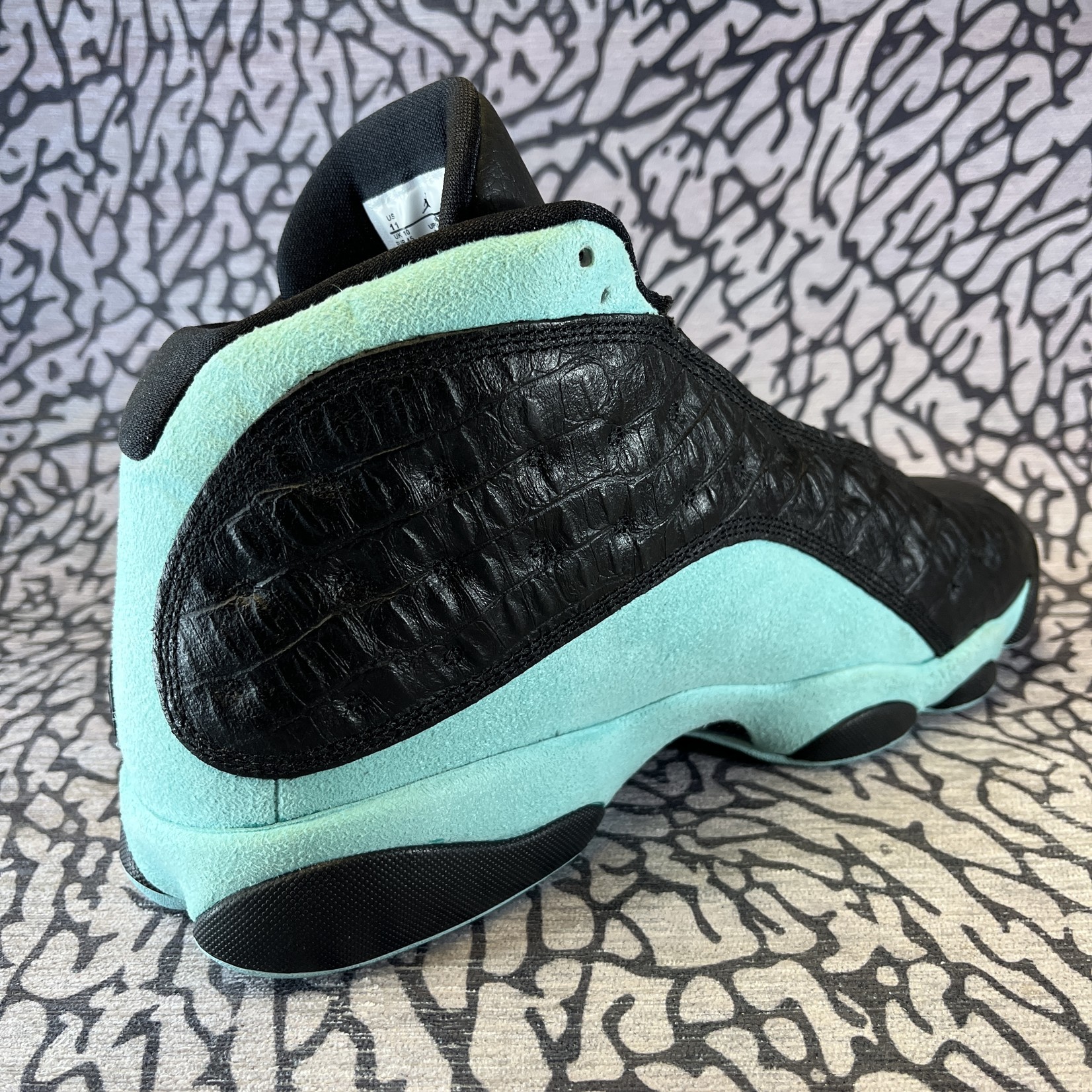 Jordan Pre-owned Air Jordan 13 Retro Black Island Green