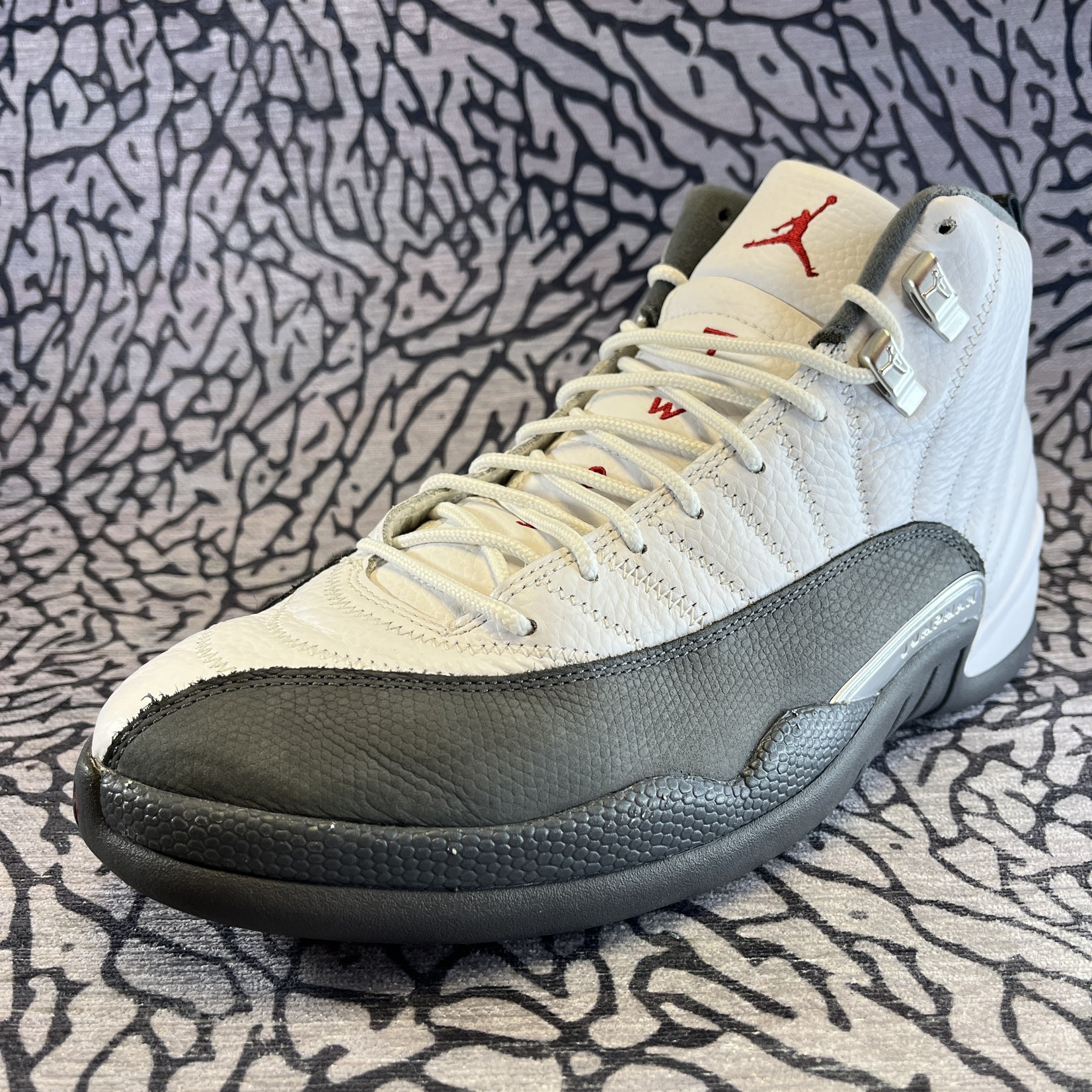 Jordan Pre-owned Air Jordan 12 Retro White Dark Grey Rep Box