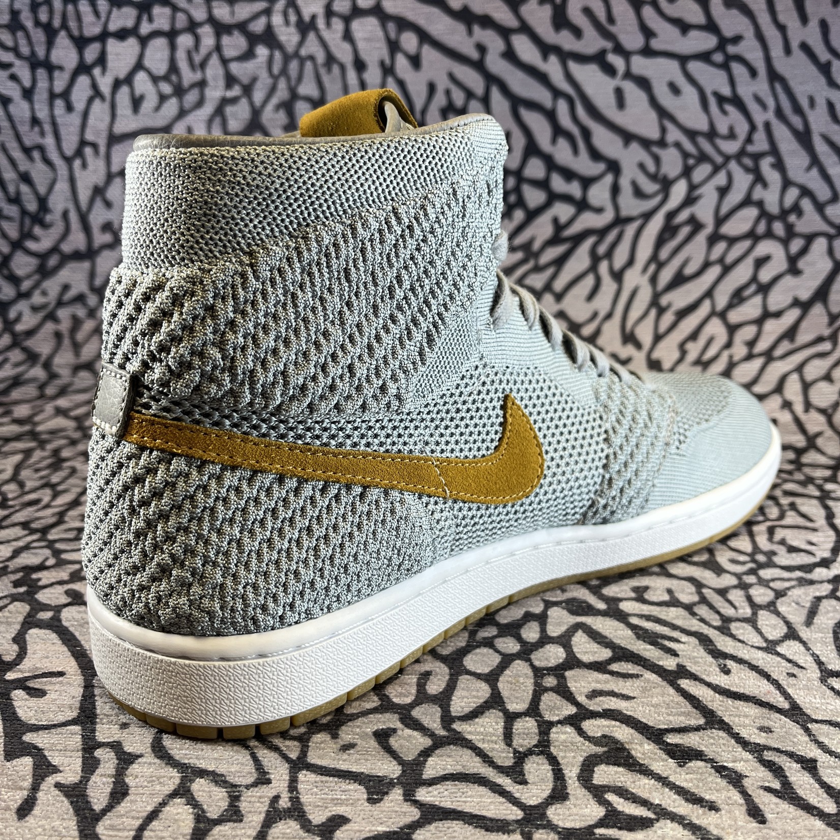 Jordan Pre-owned Air Jordan 1 Retro High Flyknit Wolf Grey