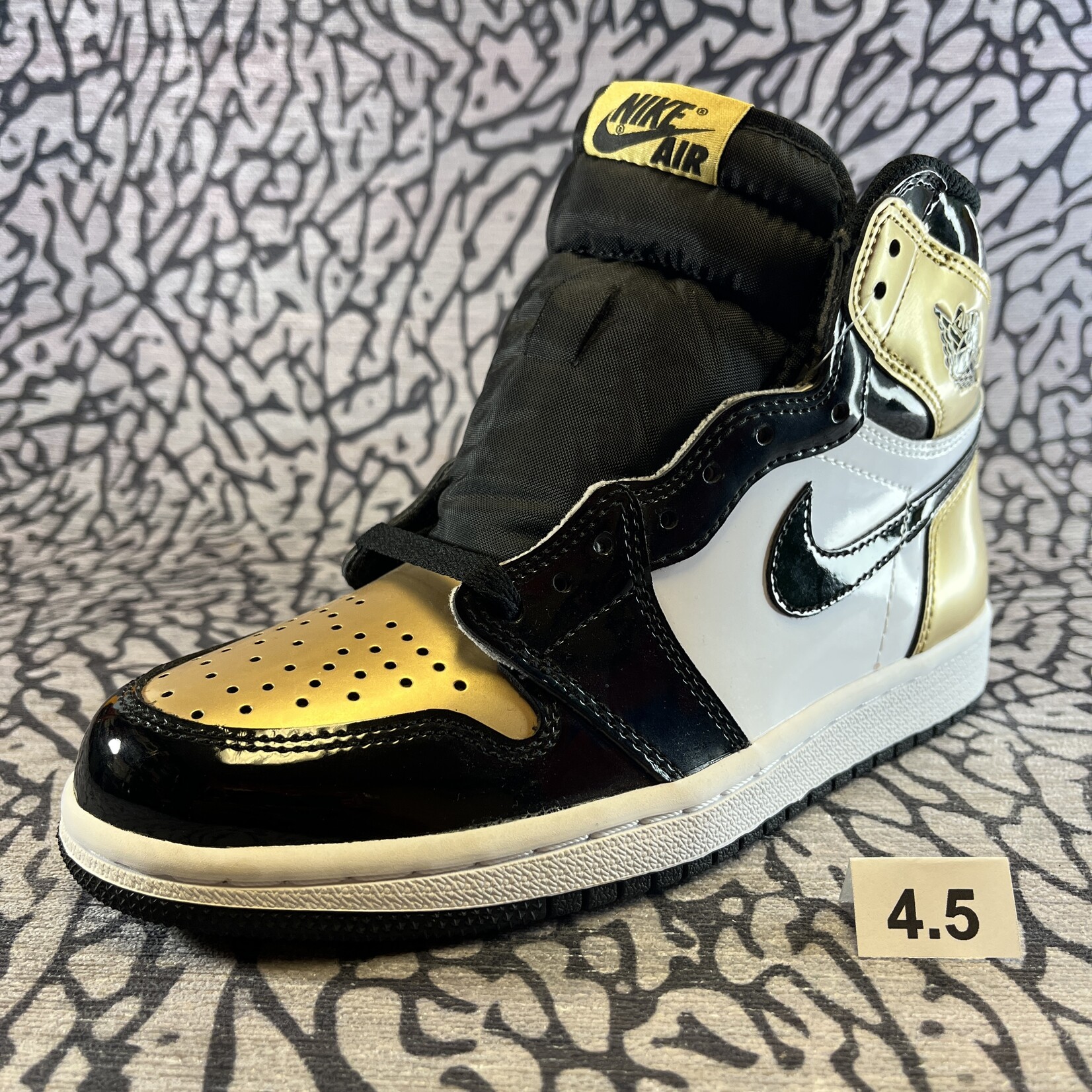 Jordan Pre-owned Air Jordan 1 Retro High NRG Patent Gold Toe Rep Box