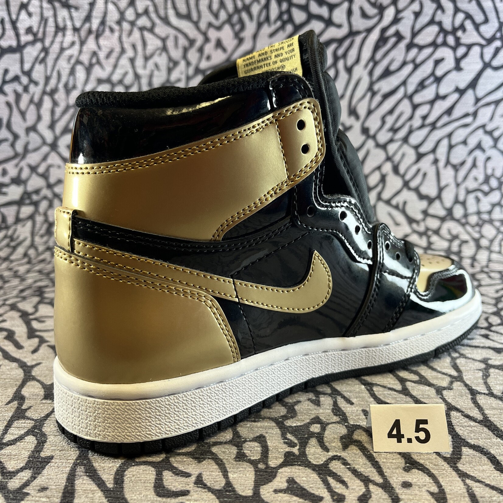 Jordan Pre-owned Air Jordan 1 Retro High NRG Patent Gold Toe Rep Box