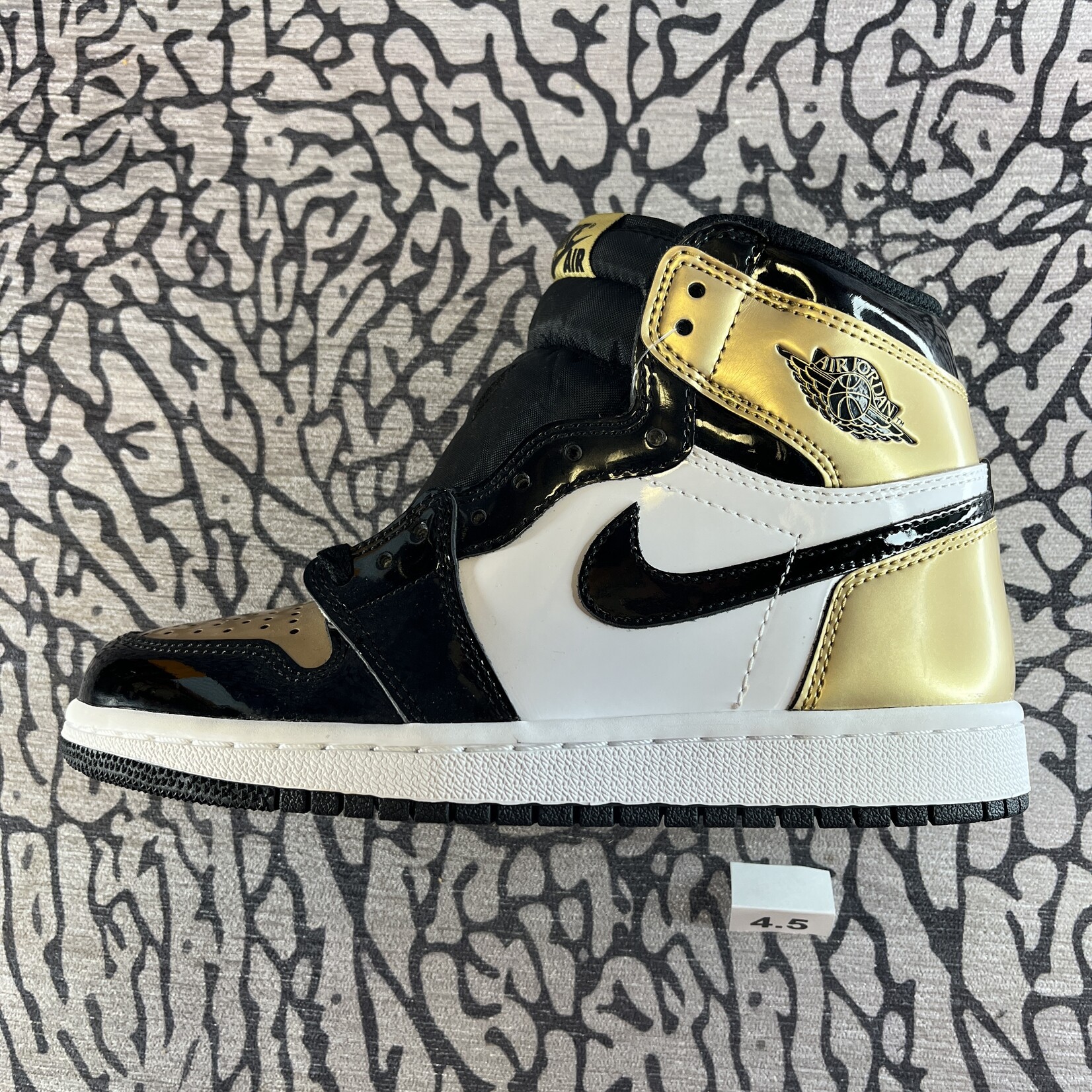 Jordan Pre-owned Air Jordan 1 Retro High NRG Patent Gold Toe Rep Box