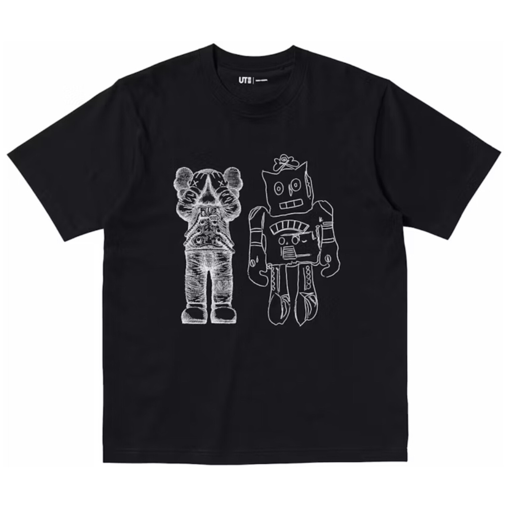 Kaws KAWS x Warhol Robot Tee Black