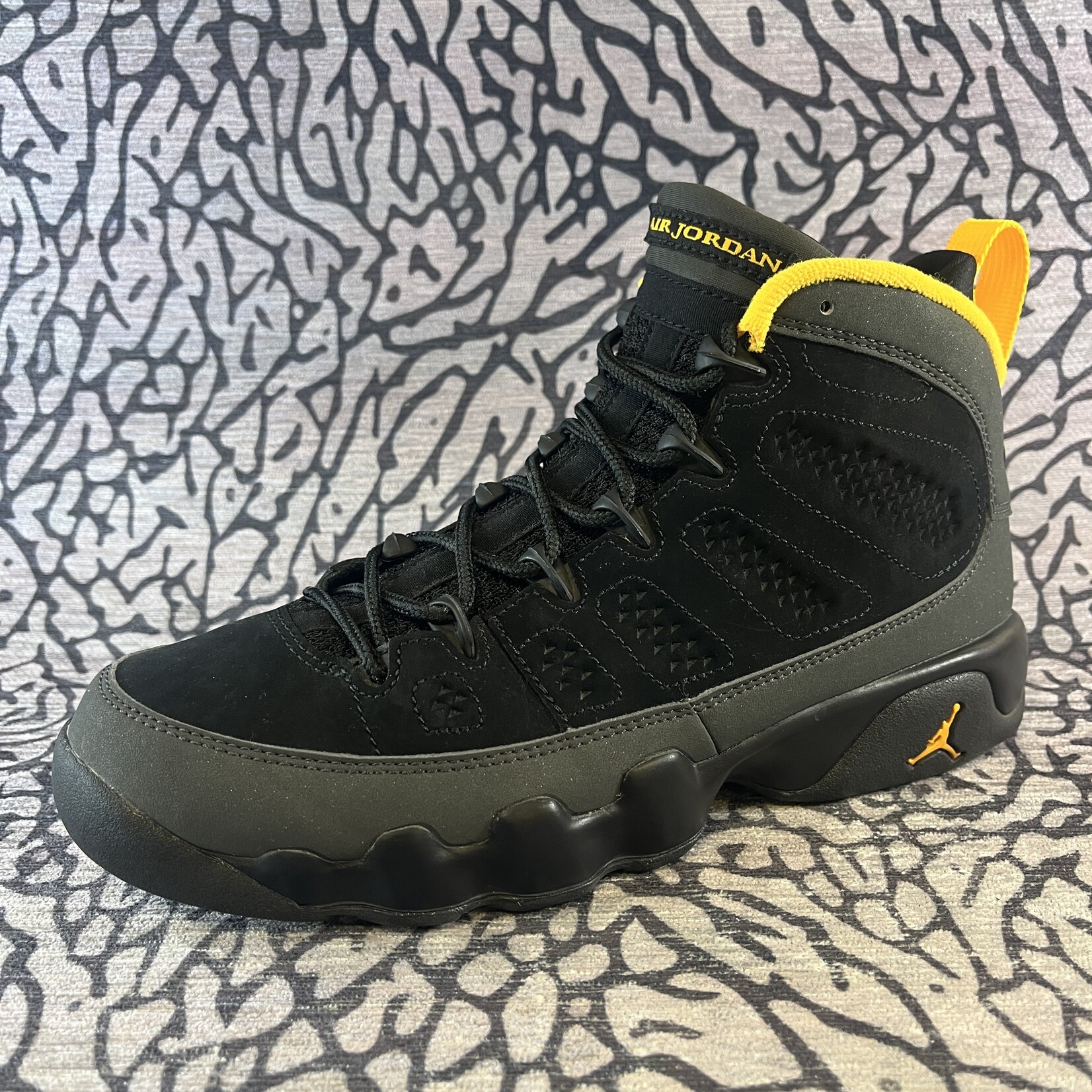 Jordan Pre-owned Air Jordan 9 Retro Dark Charcoal University Gold GS Rep Box