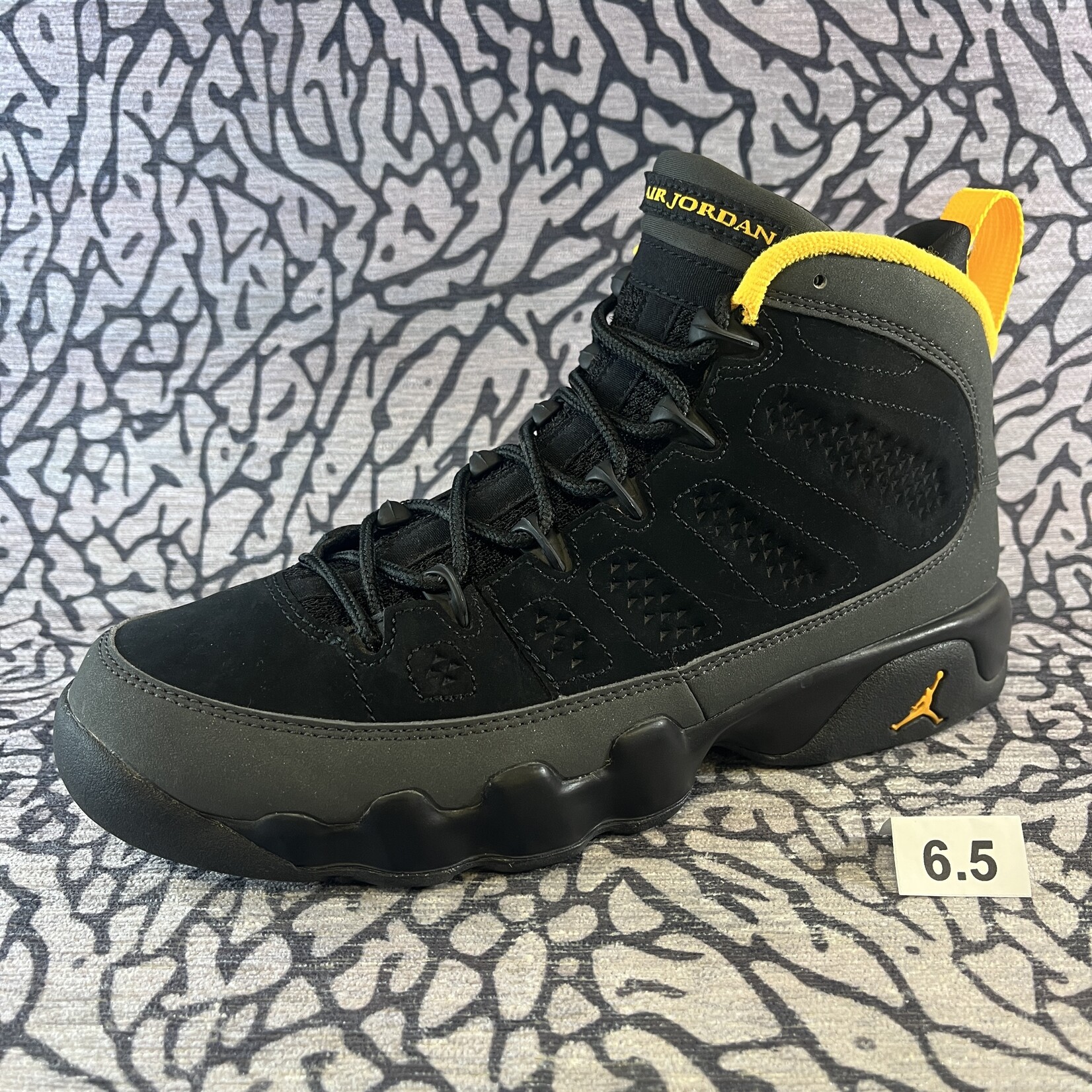 Jordan Pre-owned Air Jordan 9 Retro Dark Charcoal University Gold GS Rep Box