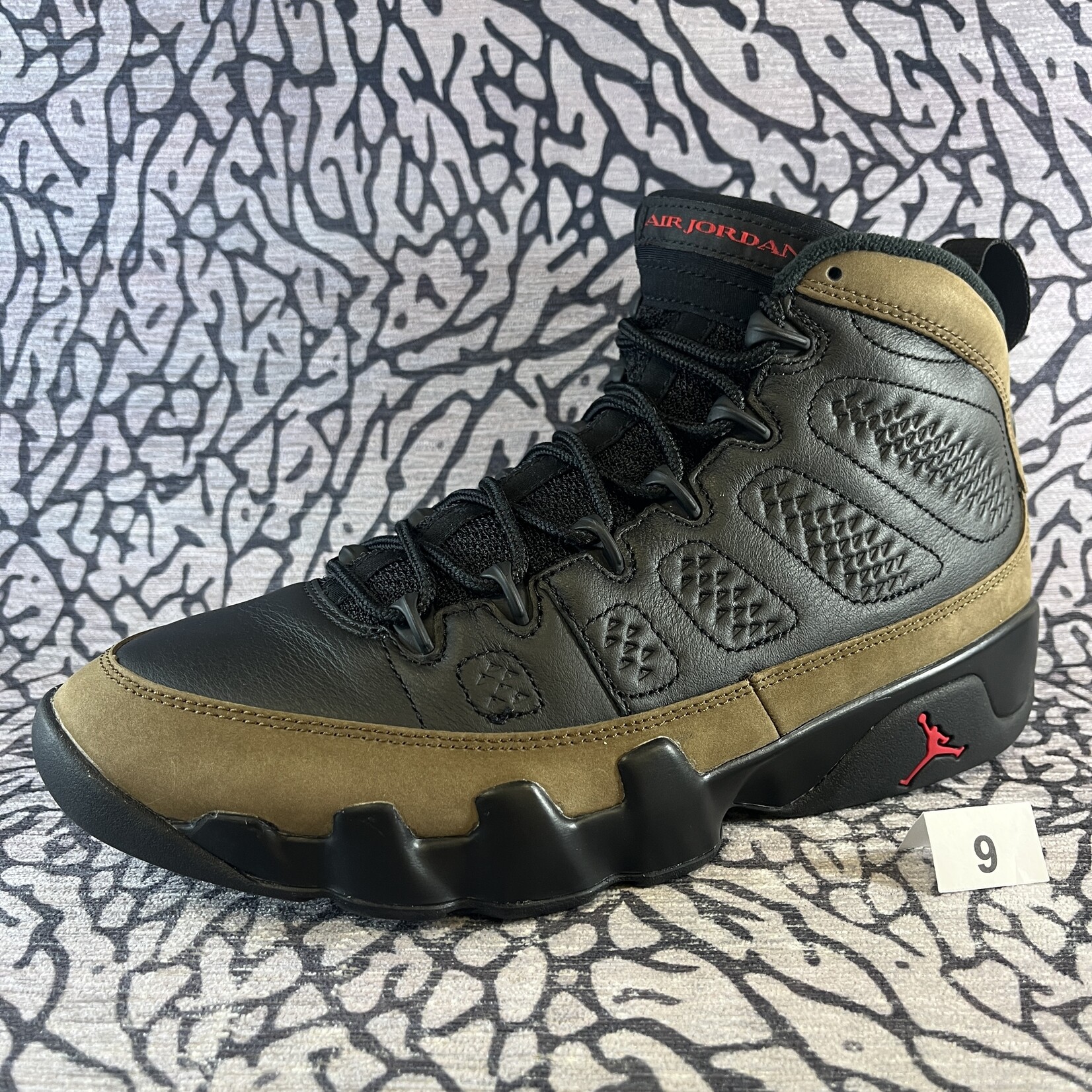 Jordan Pre-owned Air Jordan 9 Retro Olive (Replacement Box)