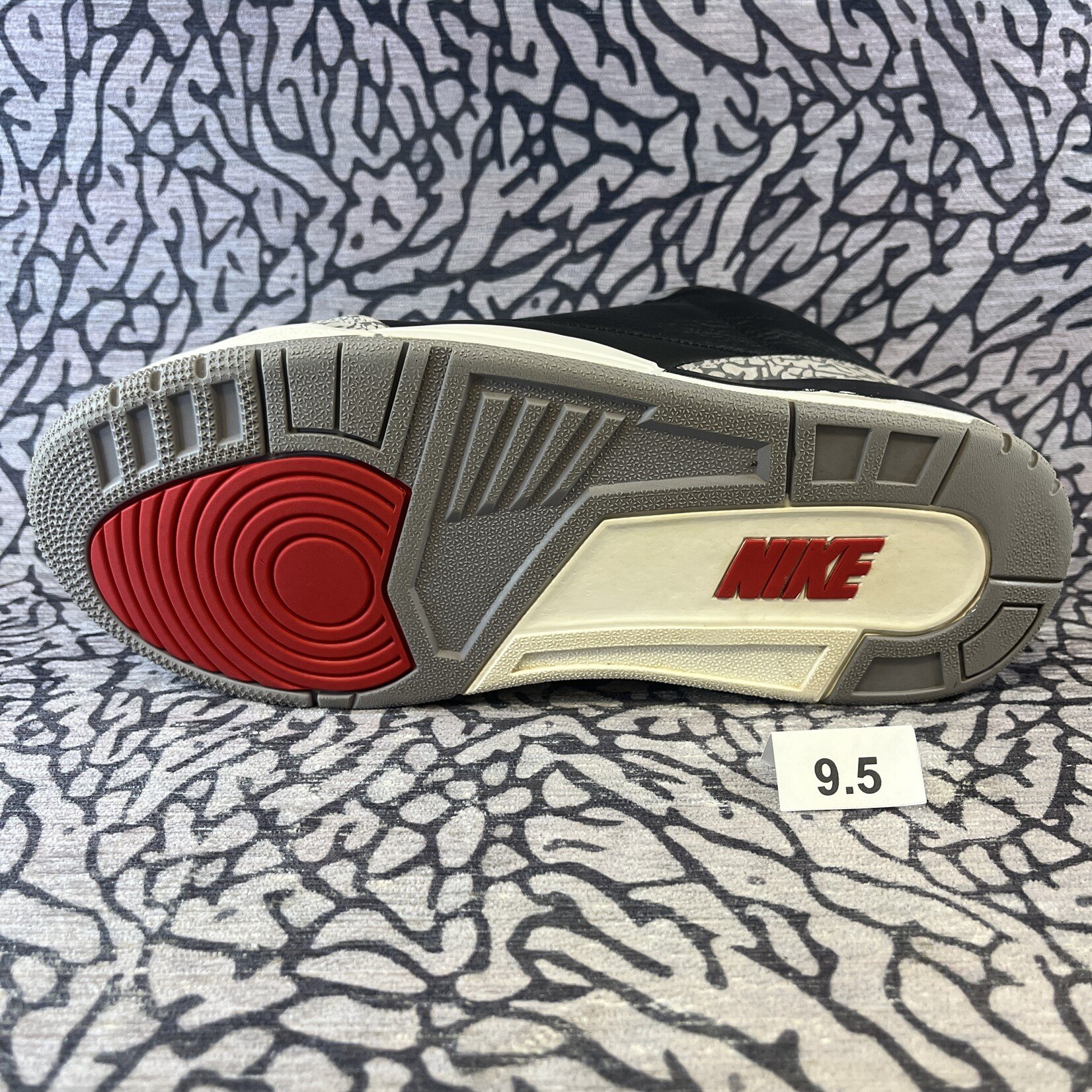 Jordan Pre-owned Air Jordan 3 Retro OG Black Cement (Replacement Box)