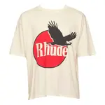 Pre-owned Rhude Eagle Logo Tee Cream