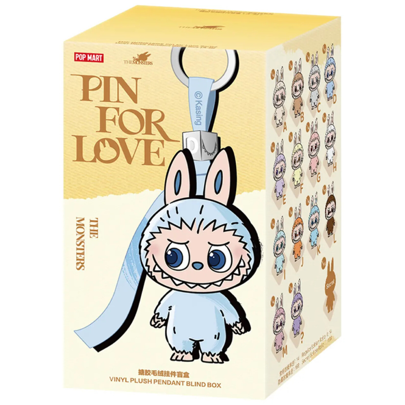 Labubu Pop Mart Labubu THE MONSTERS Pin for Love Series A-M Vinyl Plush Pendant Single Blind Box