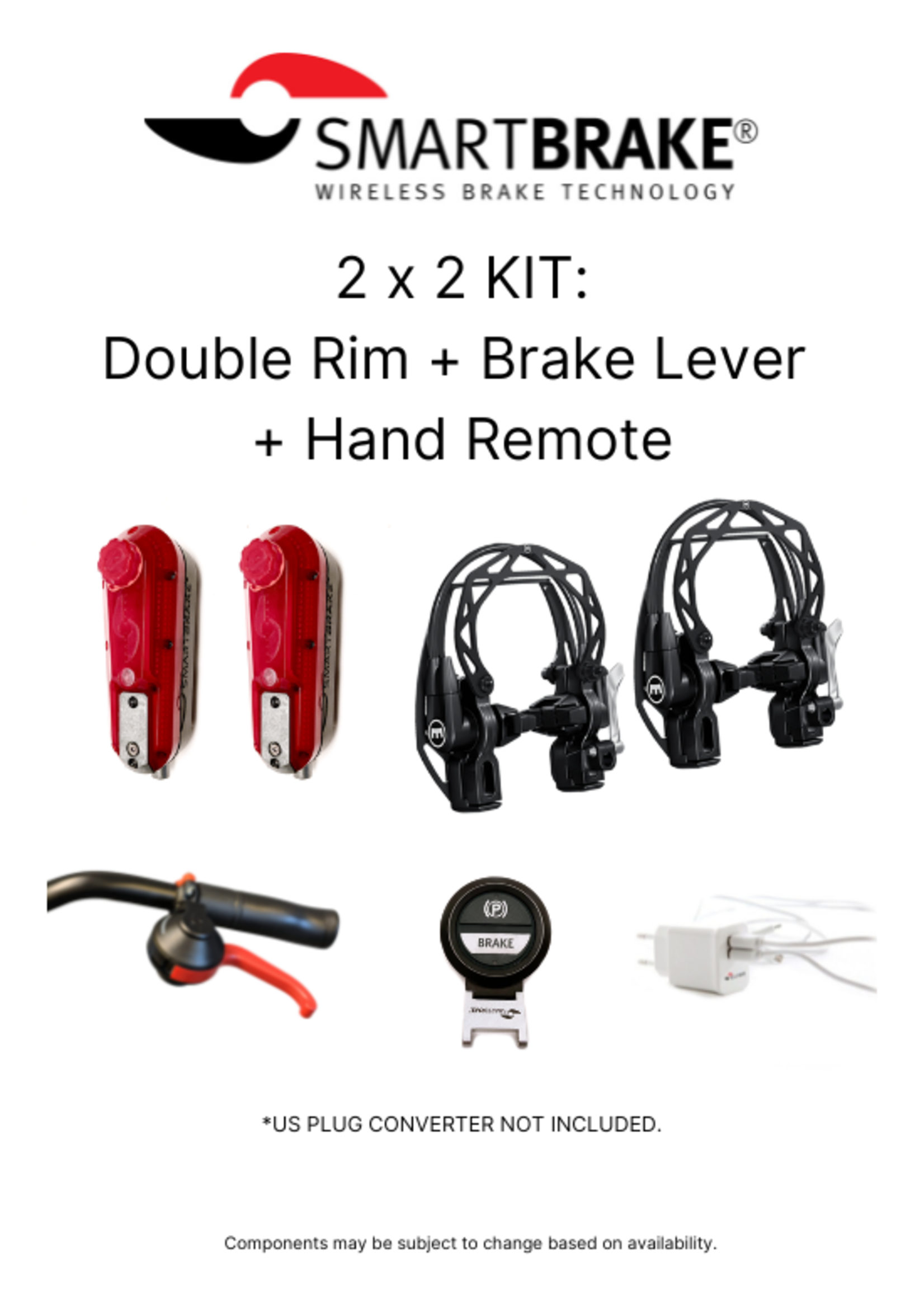 Smart Brake Smart Brake 2x2 Kit: Double Rim + Brake Lever + Hand Remote