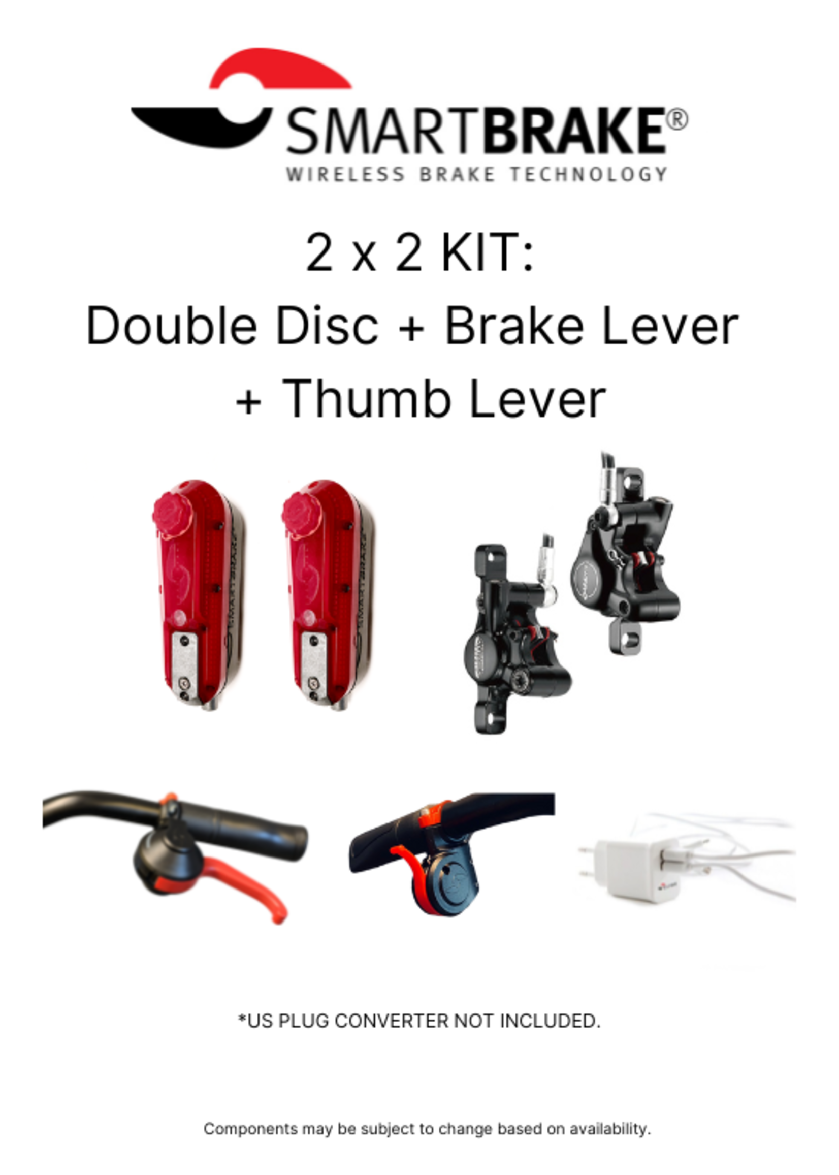 Smart Brake Smart Brake 2x2 Kit: Double Disc + Brake Lever + Thumb Lever