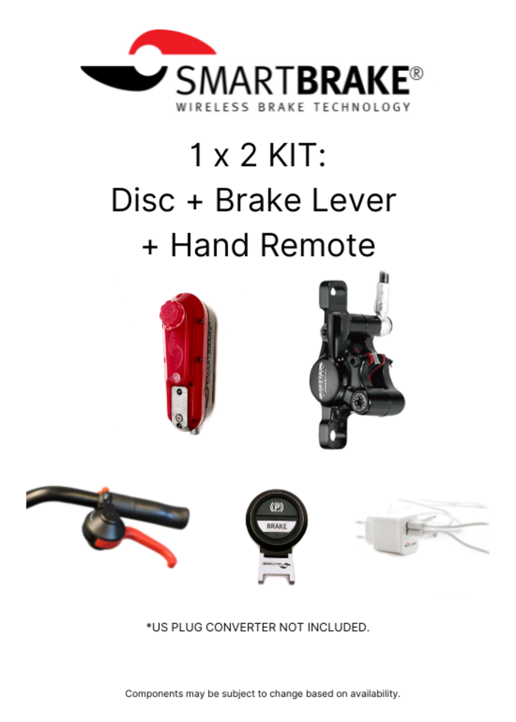 Smart Brake Smart Brake 1x2 Kit: Disc + Brake Lever + Hand Remote