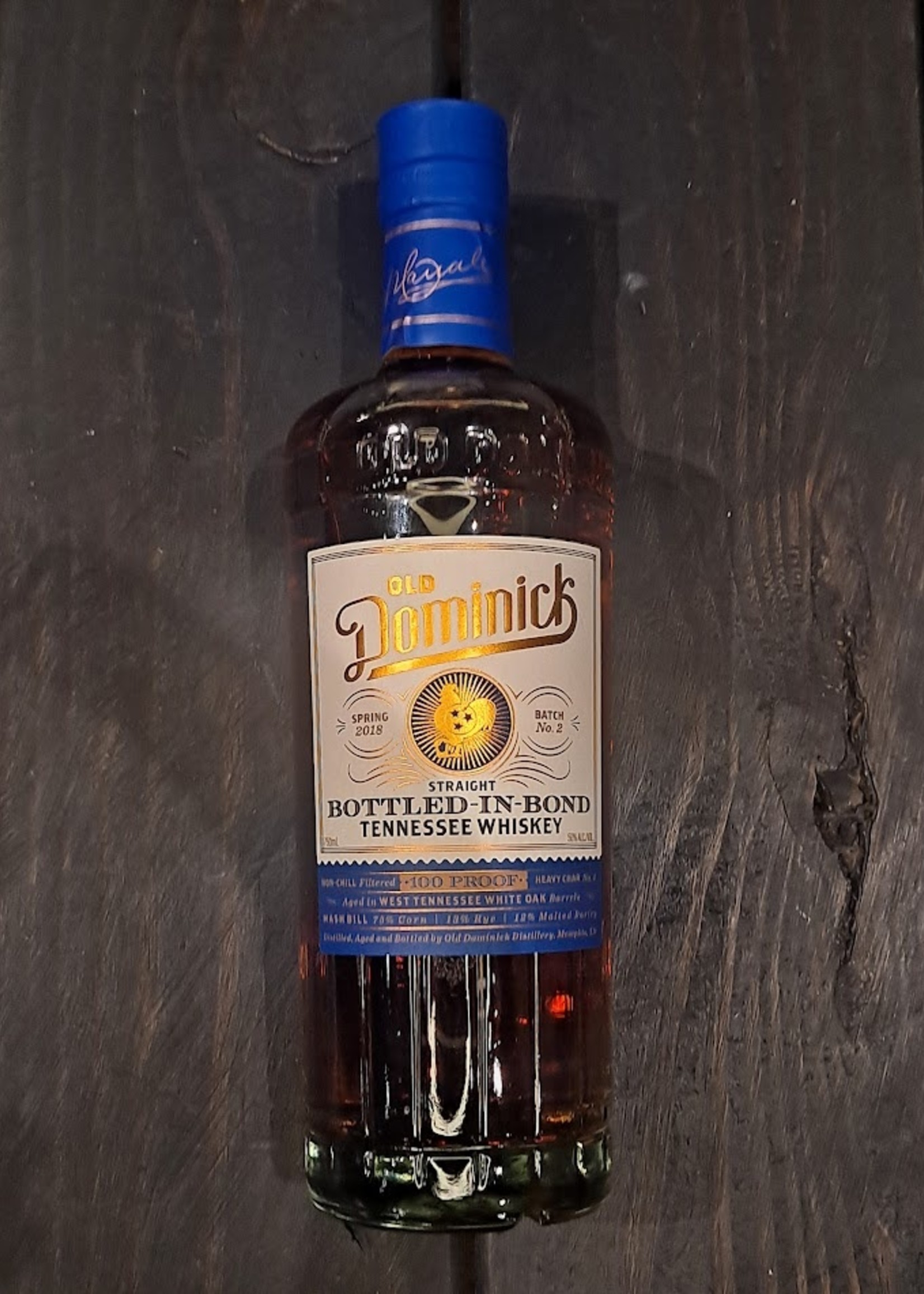 Old Dominic Tennessee Whiskey Bottled in Bond 100pf 750ml