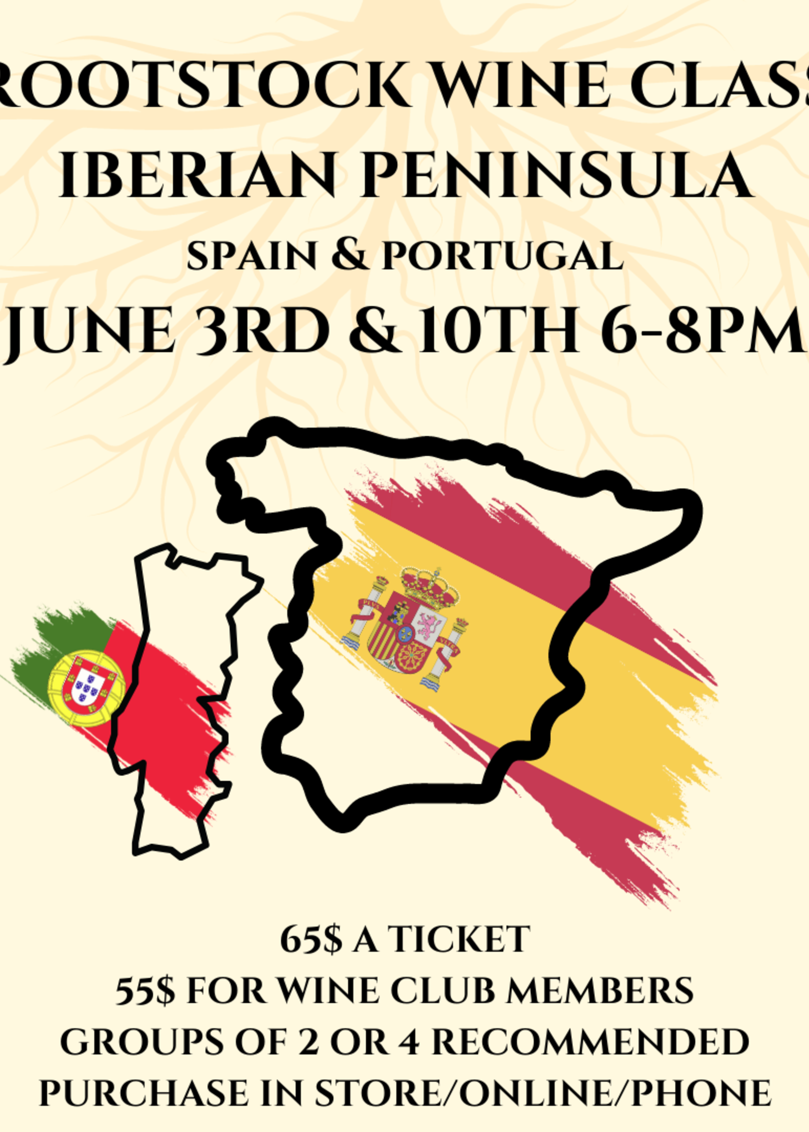 Iberian Peninsula Wine Class June 10th