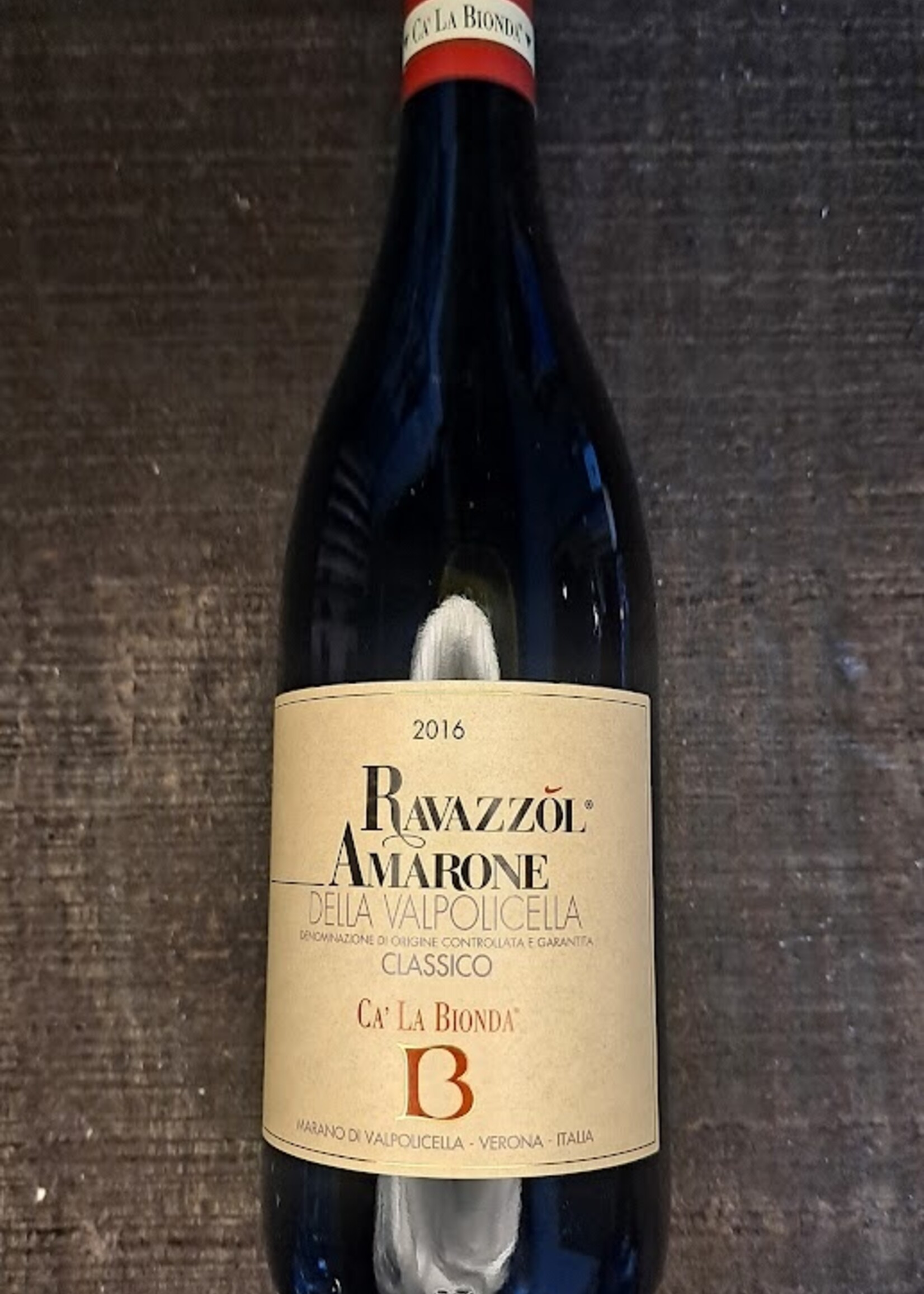Ca la Bionda Ravazzol Amarone Classico 2016