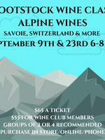 Alpine Wine Class September 9th