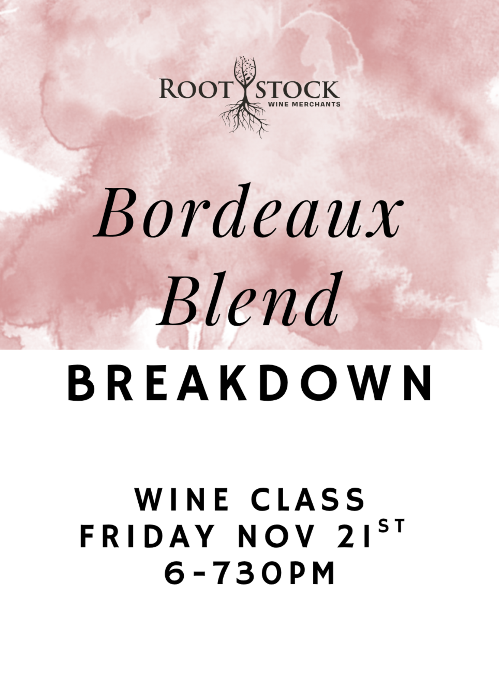 Bordeaux Blend Breakdown Wine Class Friday Nov 21st