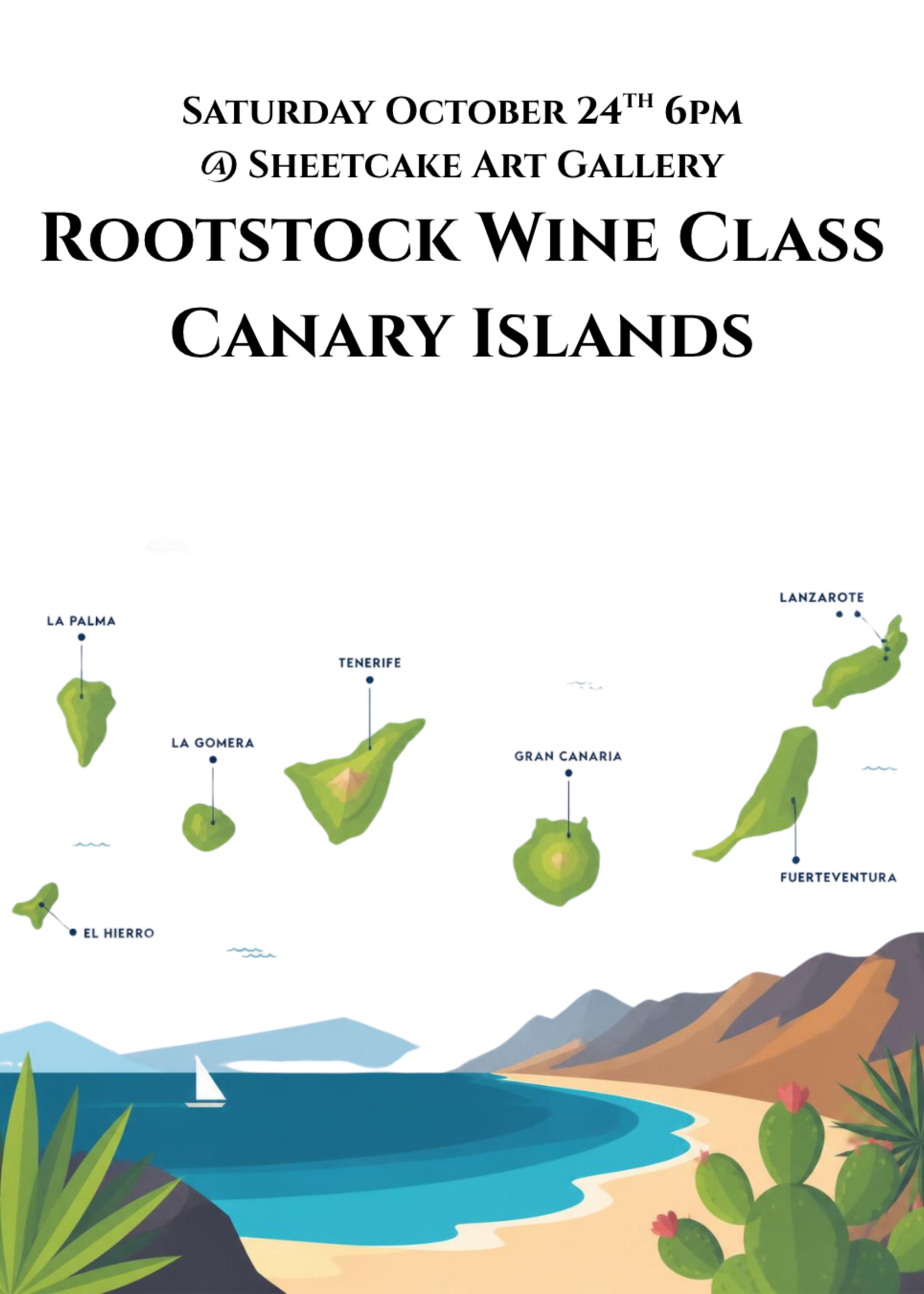 Canary Island Wine Class Saturday October 24th