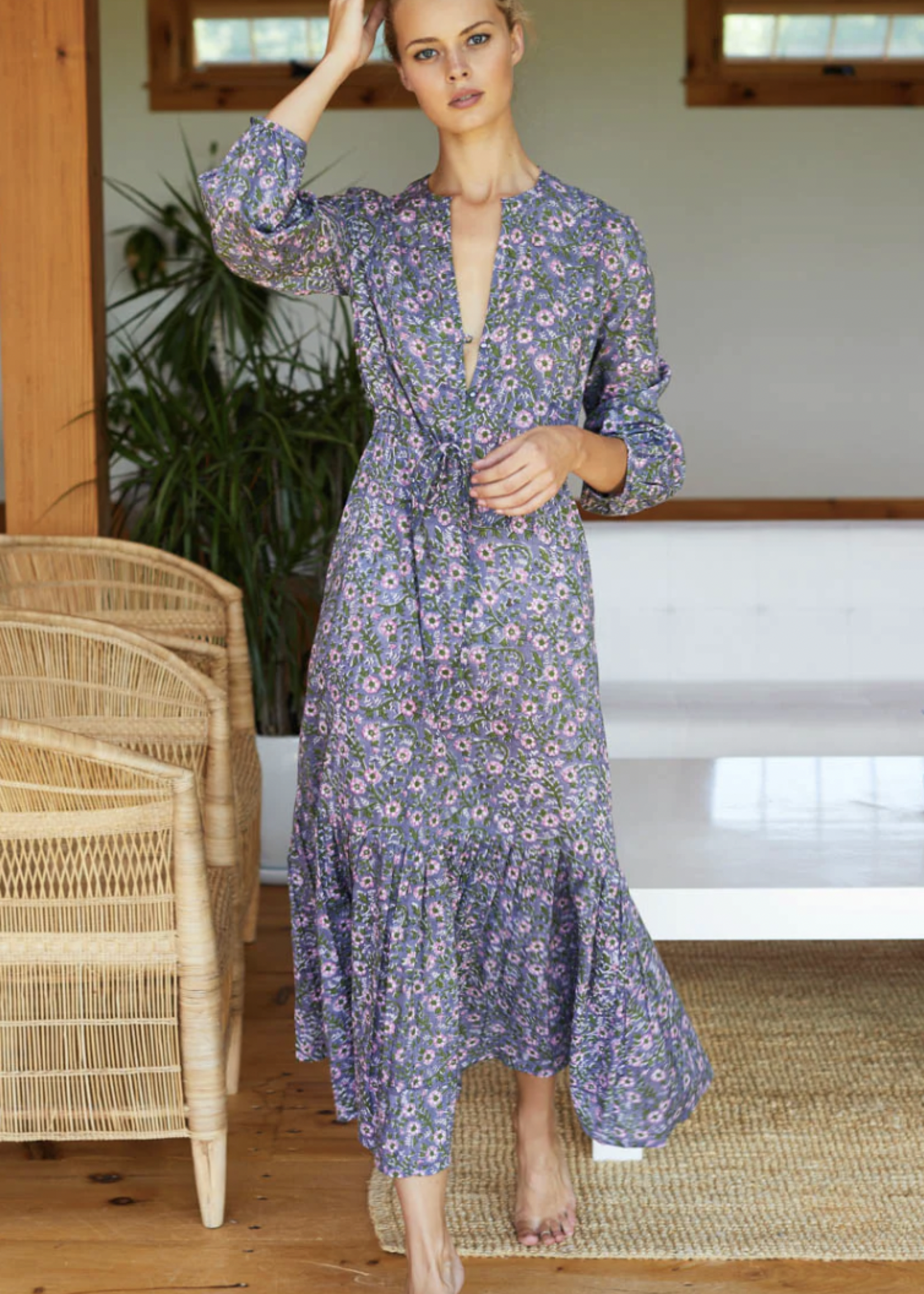 Emerson Fry Heirloom Dress Indigo