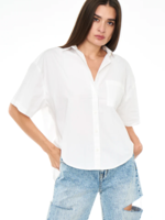 Pistola Cam Short Sleeve Button in Le Blanc