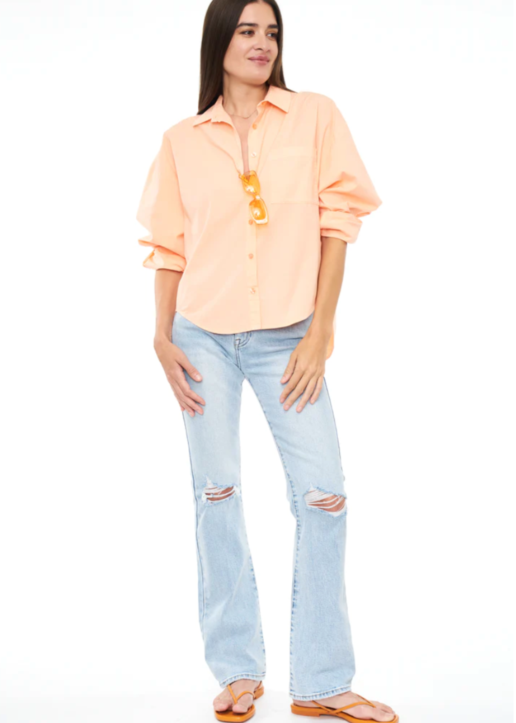 Pistola Sloane Button Down in Sherbert