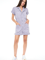 Pistola Parker Short Sleeve Romper in Plumeria