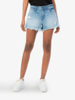 Kut from the Cloth Jane High Rise Long Short in Interlace Wash