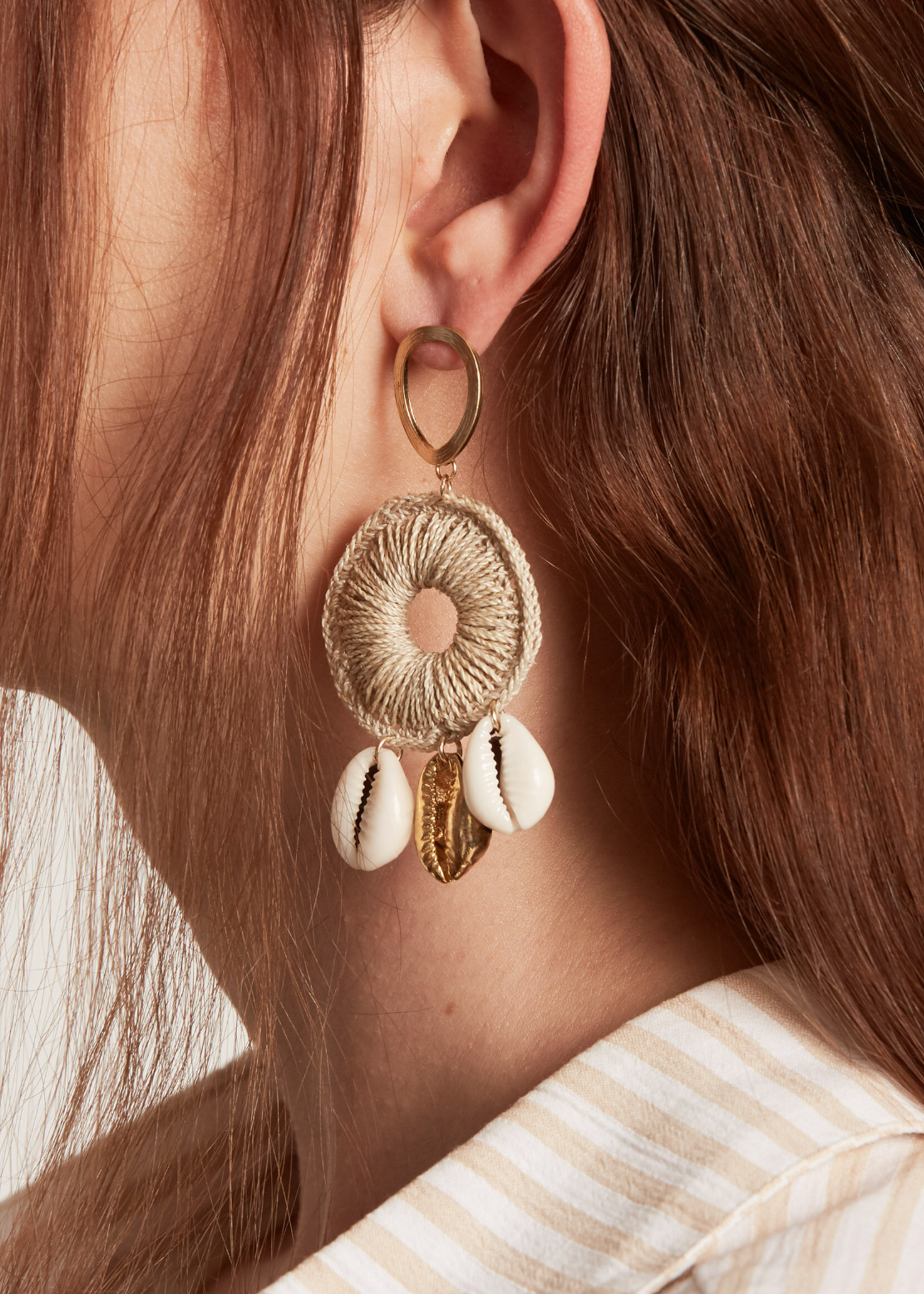 Cowry Shell Statement Earring