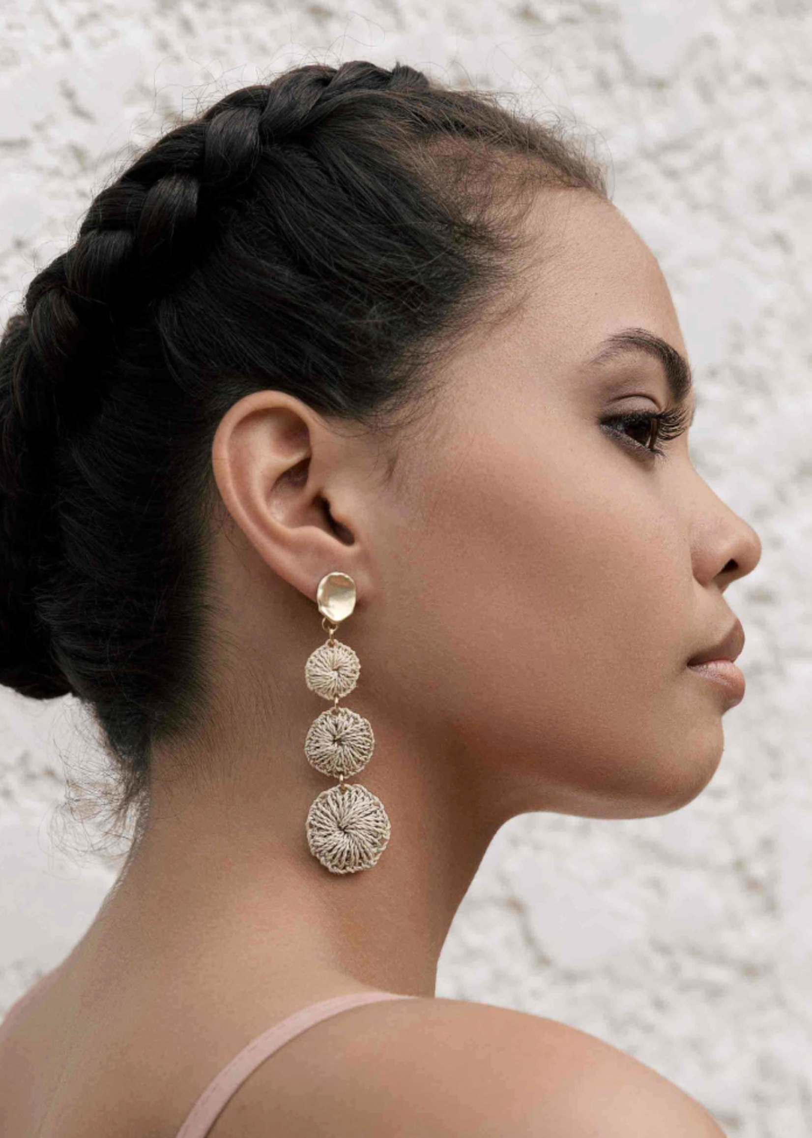Sowana Tri-Drop Earrings in Silver