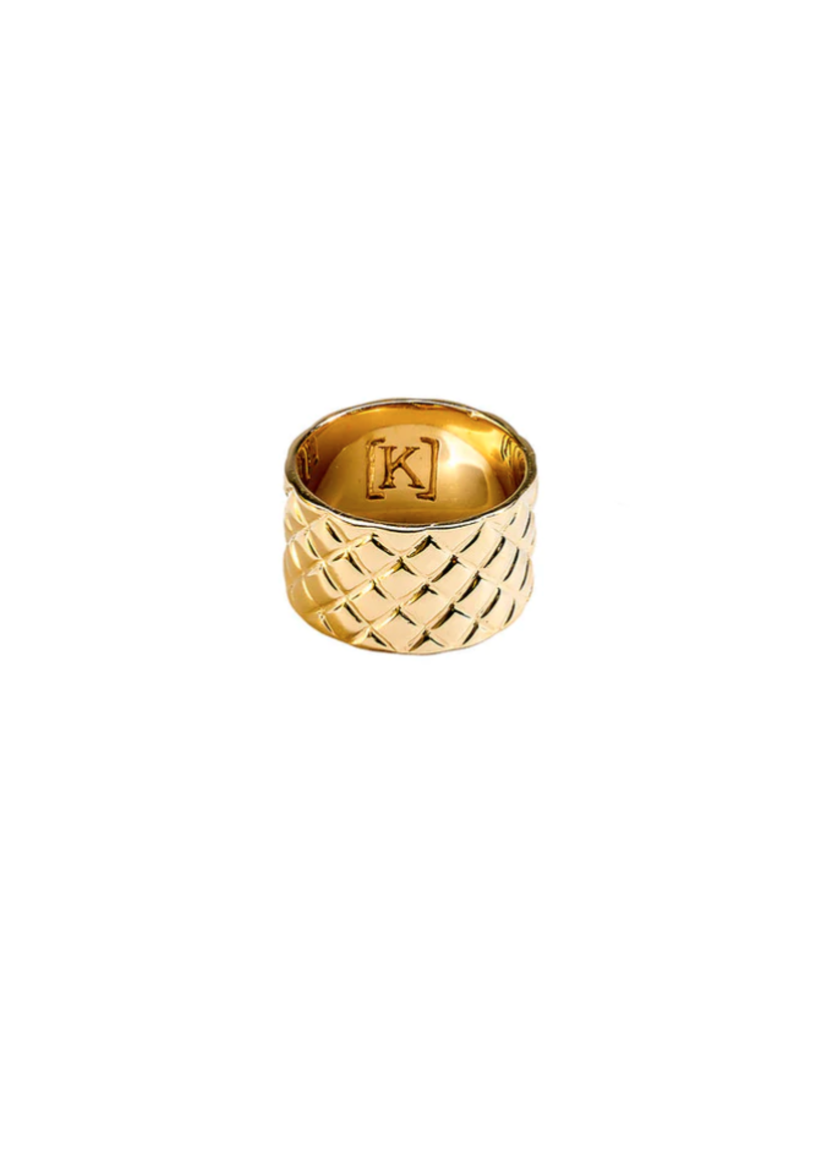 KI ELE Pineapple Texture Band Ring