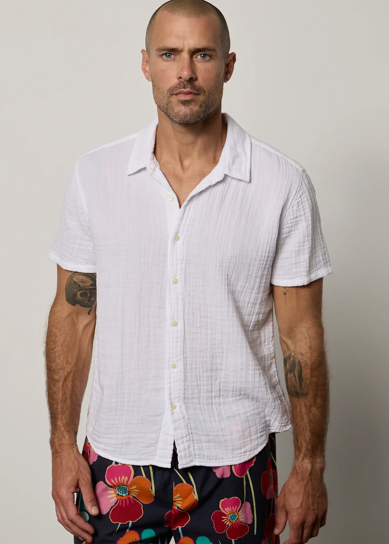 Velvet Christian Cotton Gauze Button-Up Shirt