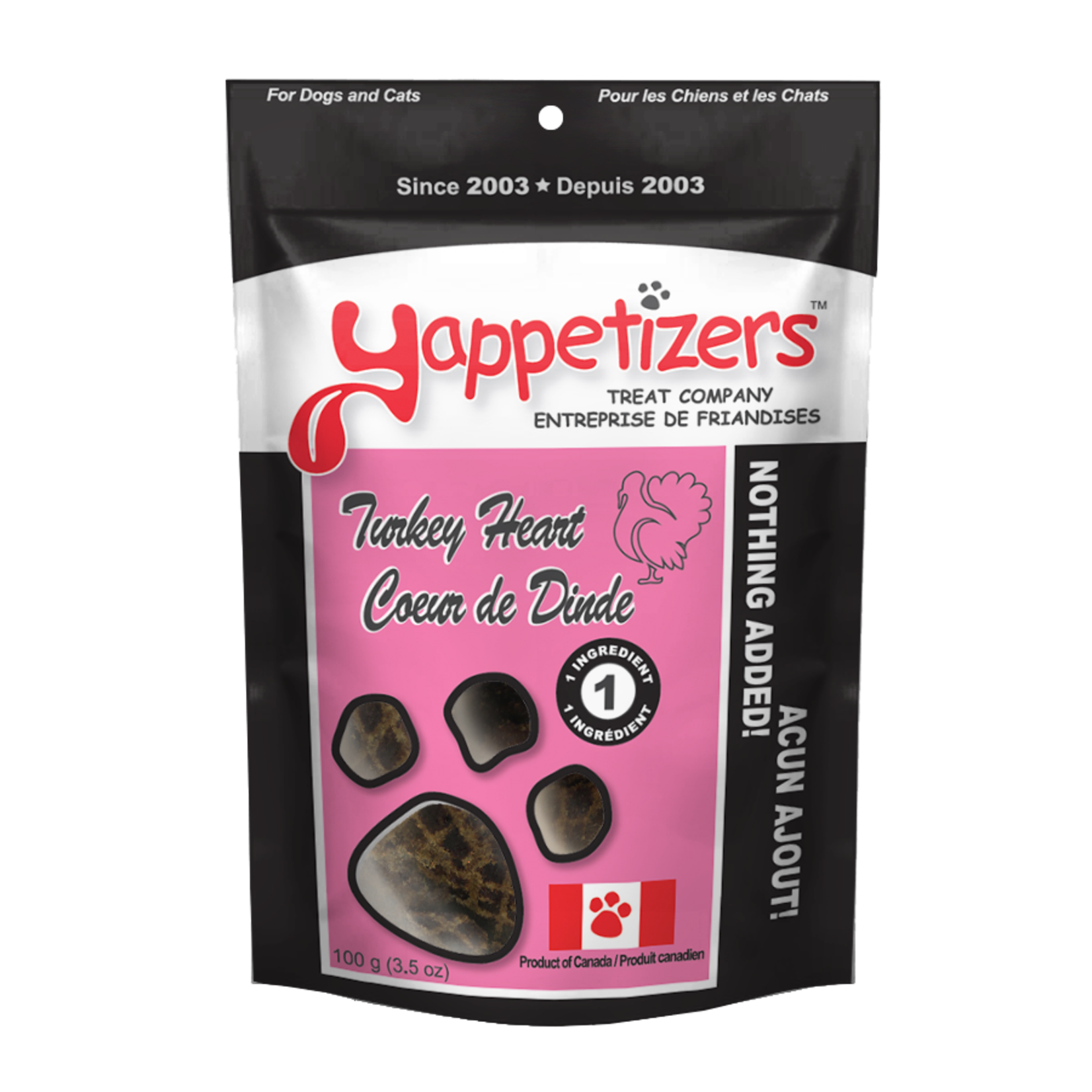 Yappetizers Yappetizers Dehydrated Turkey Heart 100g