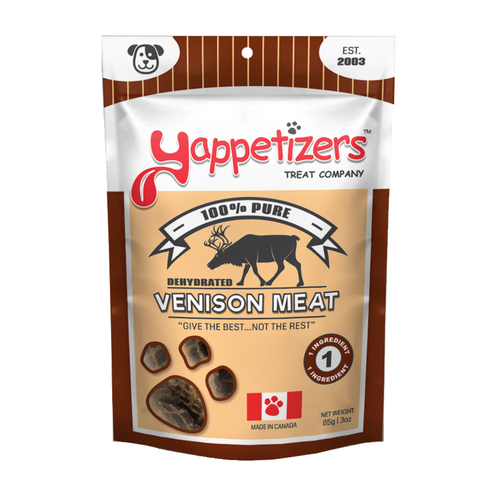 Yappetizers Yappetizers Dehydrated Venison Meat 85g