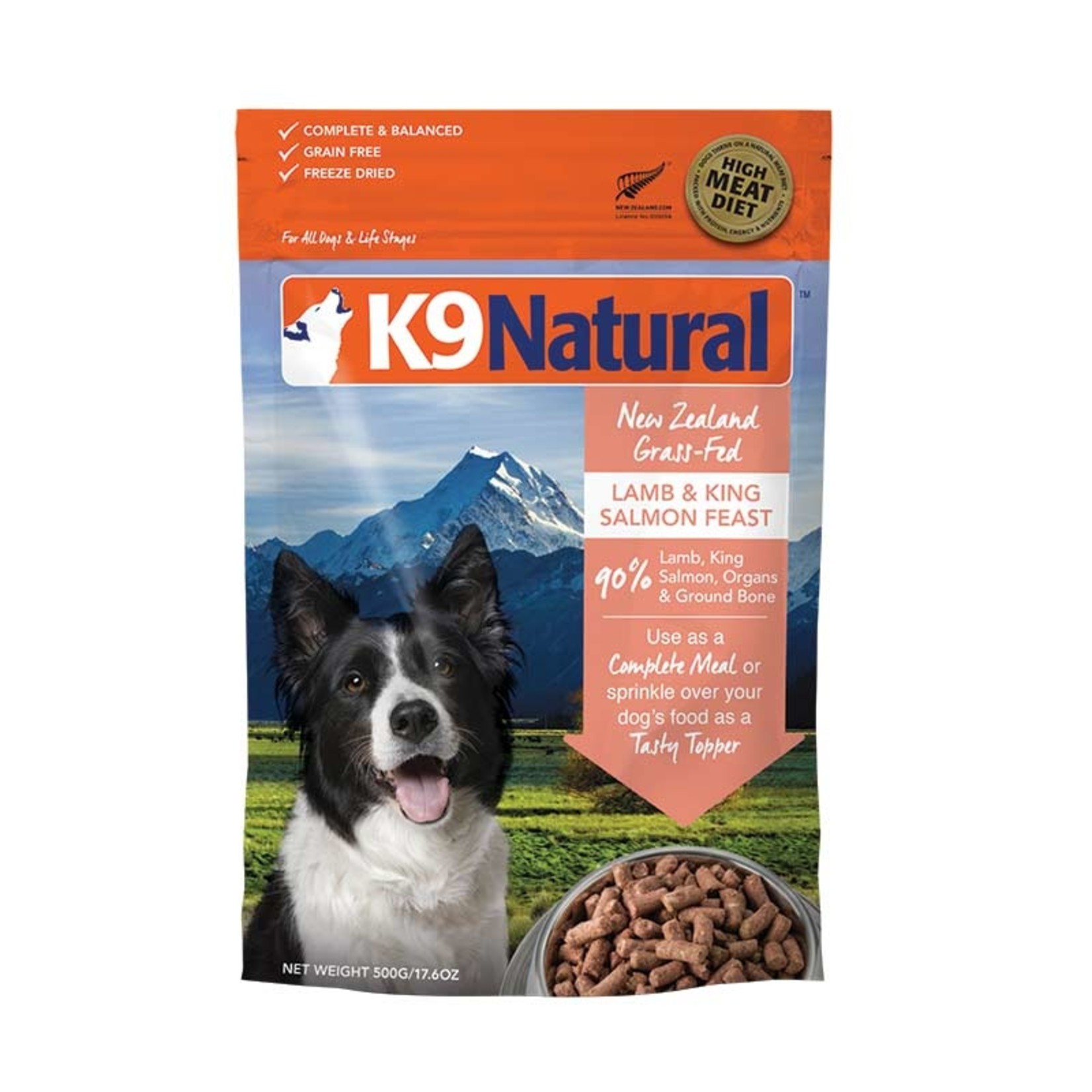 K9 Natural/Feline Natural K9 Natural Freeze Dried Lamb & King Salmon Feast 500g/17.6oz