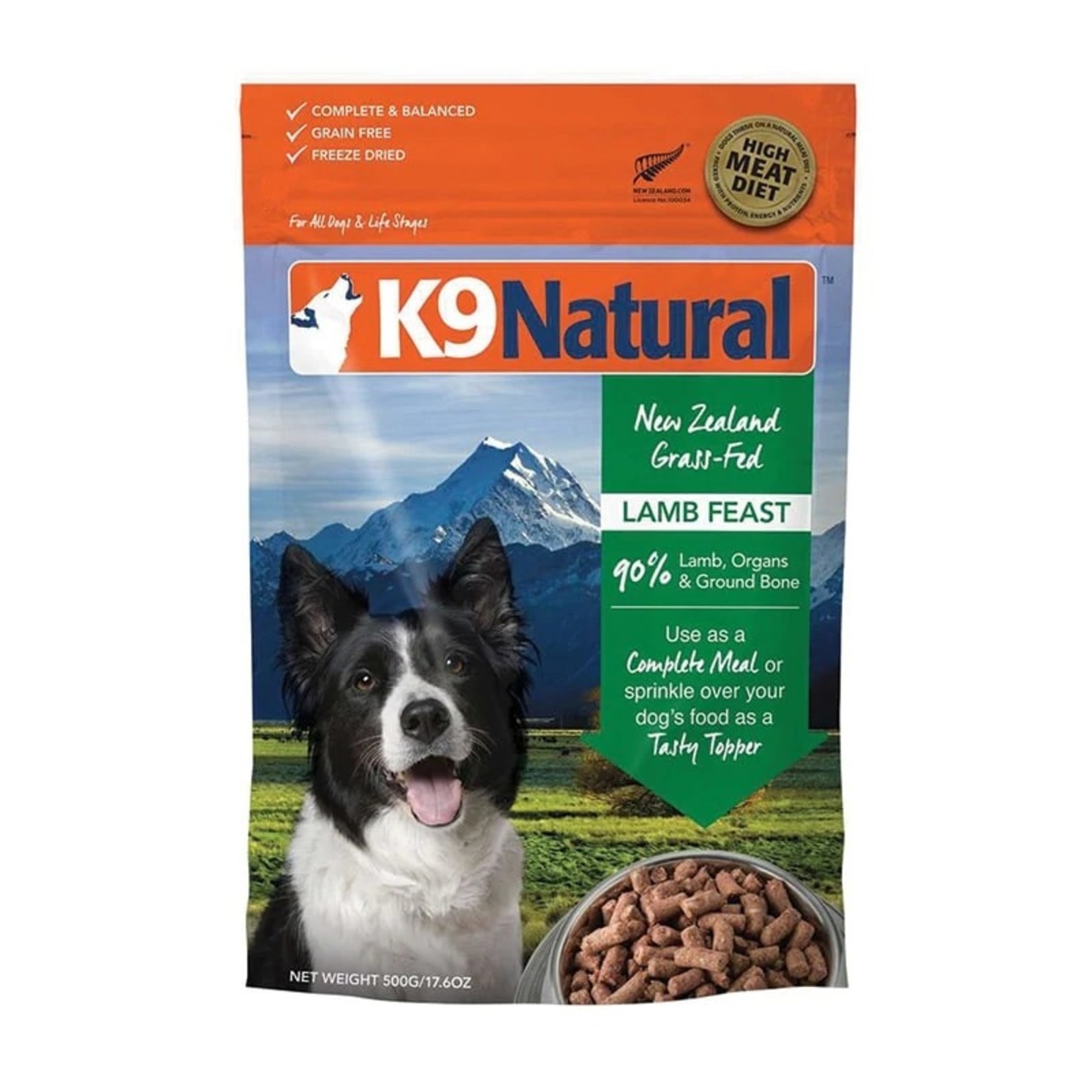 K9 Natural/Feline Natural K9 Natural New Zealand Grass-Fed Freeze Dried Lamb Feast 500g/17.6oz
